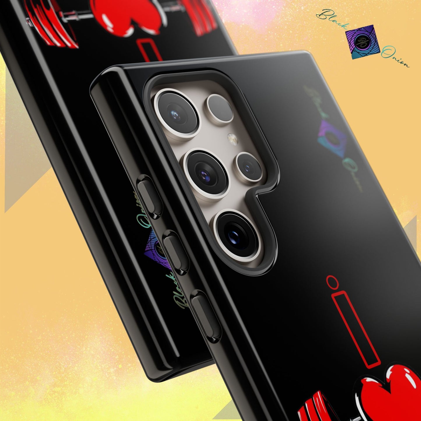 BlackOnion Brand New Phone Case - with Motivational Workout Motif’I Love Gym ‘💪🔥🫵