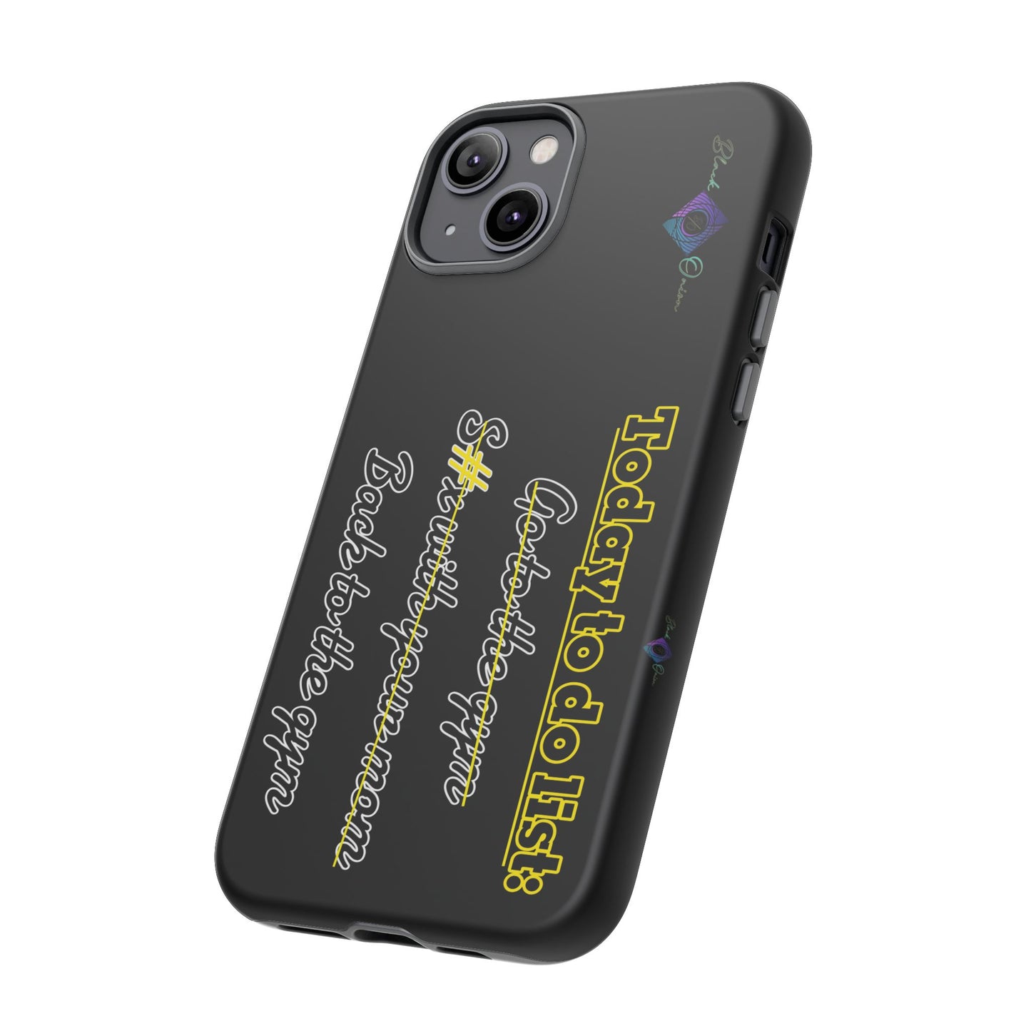 BlackOnion Brand New Phone Case - with Motivational Workout Motif’Today to do list ‘💪🔥🫵