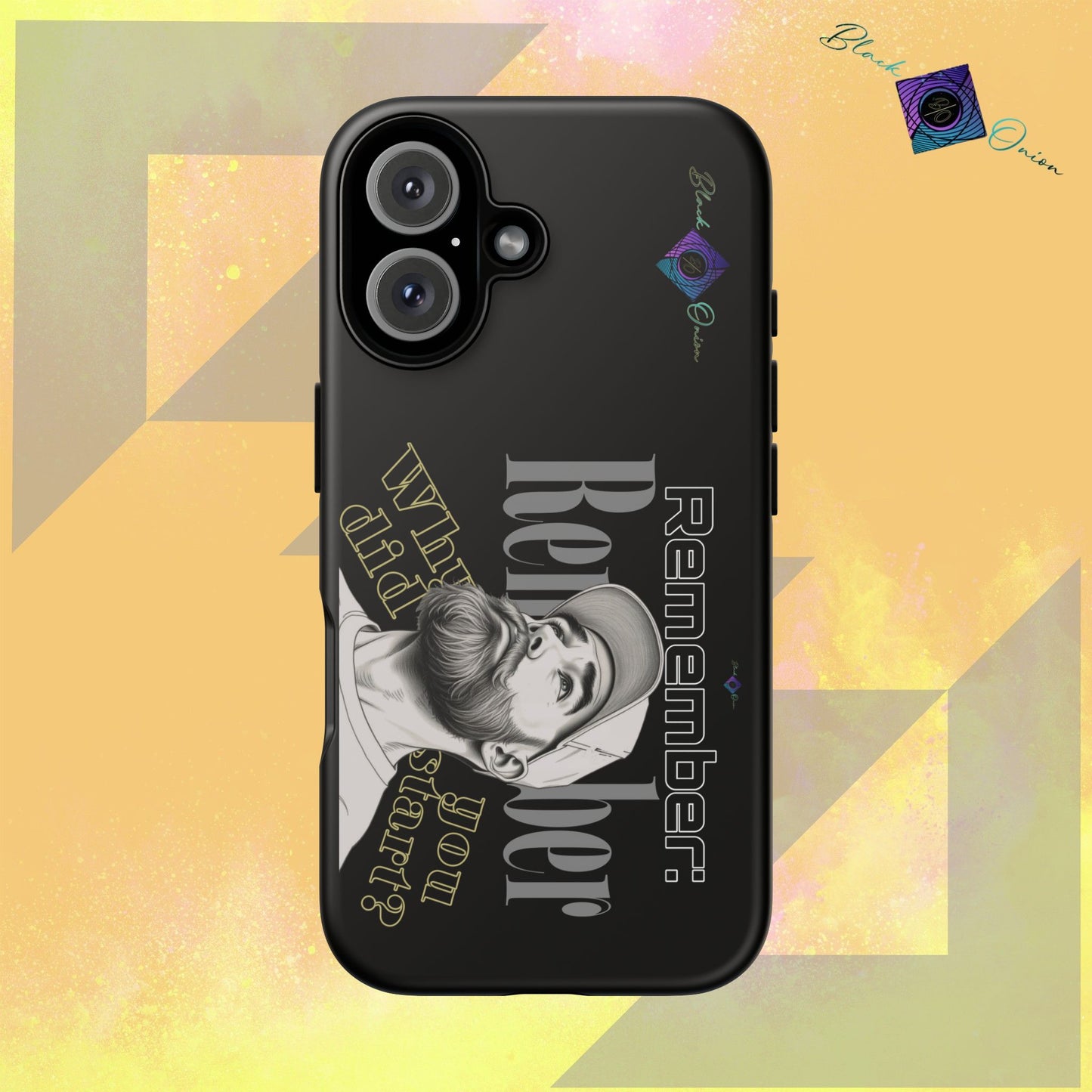 BlackOnion Brand New Phone Case - with Motivational Workout Motif’Remember ‘💪🔥🫵
