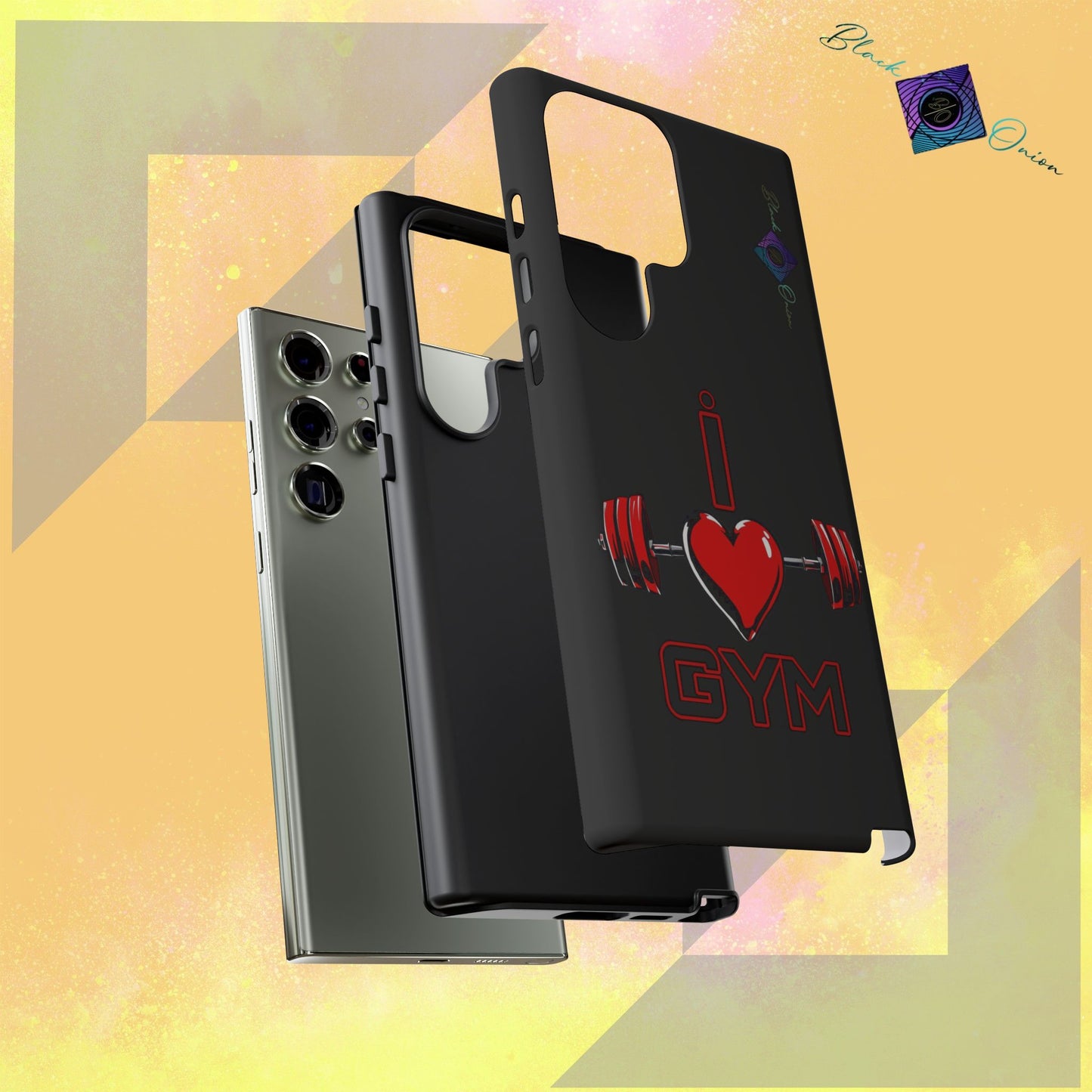 BlackOnion Brand New Phone Case - with Motivational Workout Motif’I Love Gym ‘💪🔥🫵