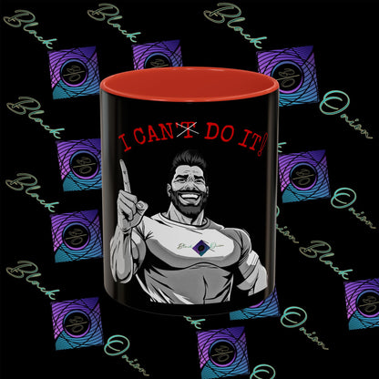 BlackOnion Coffee Mug - 11oz with Workout Motif ‘I Can Do It ’🔥💪🫵