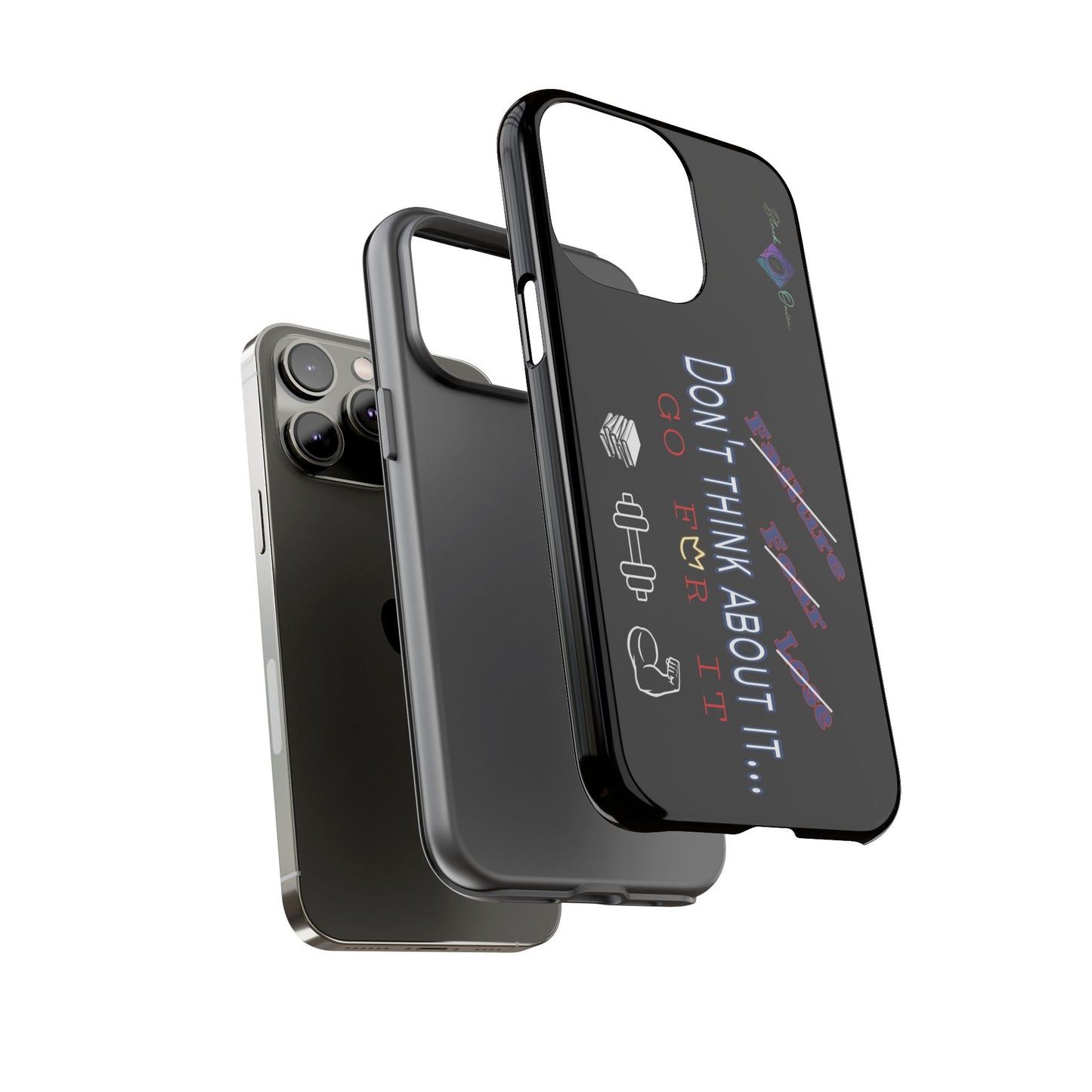 BlackOnion Brand New Phone Case - with Motivational Workout Motif’Don’t think ‘💪🔥🫵