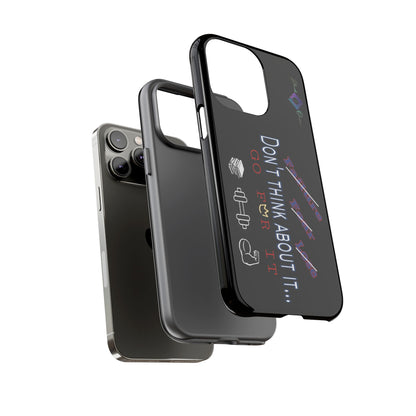 BlackOnion Brand New Phone Case - with Motivational Workout Motif’Don’t think ‘💪🔥🫵