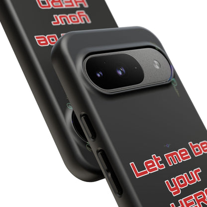 BlackOnion Brand New Phone Case - with Motivational Workout Motif’Let me be your Hero ‘💪🔥🫵