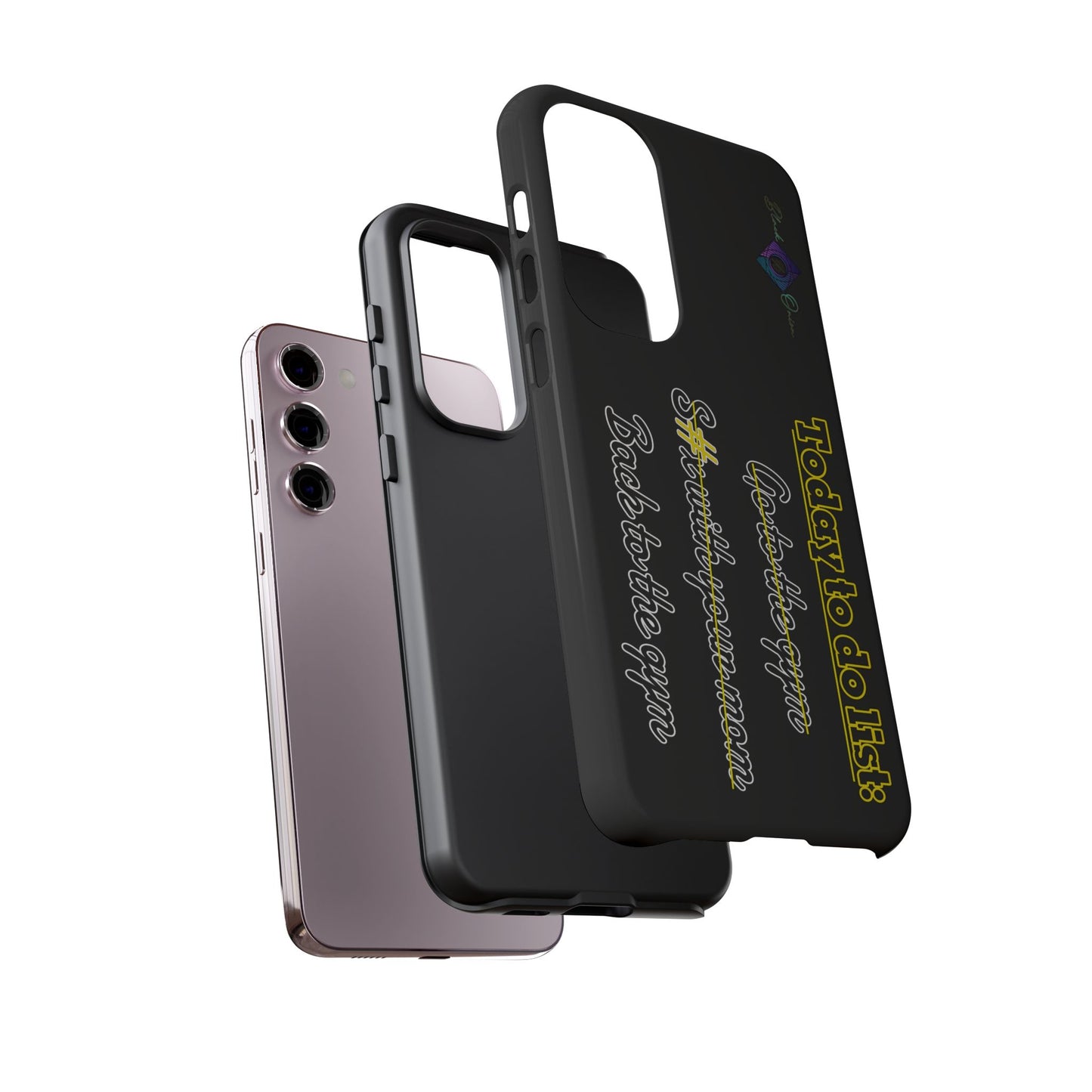BlackOnion Brand New Phone Case - with Motivational Workout Motif’Today to do list ‘💪🔥🫵