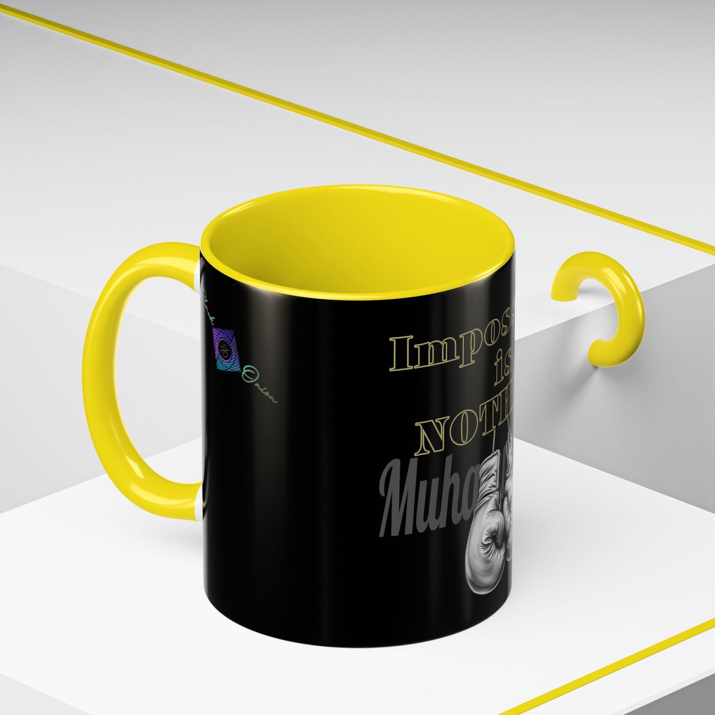 BlackOnion Coffee Mug - 11oz with Workout Motif ‘Impossible is nothing’🔥💪🫵