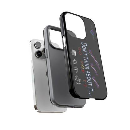 BlackOnion Brand New Phone Case - with Motivational Workout Motif’Don’t think ‘💪🔥🫵