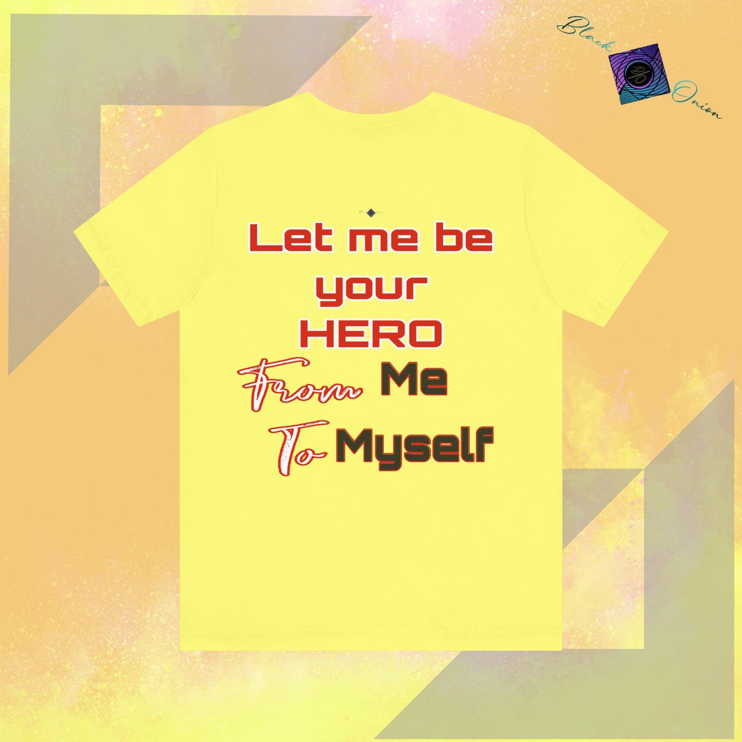 BlackOnion T-Shirt with Workout Motif “Let me be your Hero” 🫵🔥💪