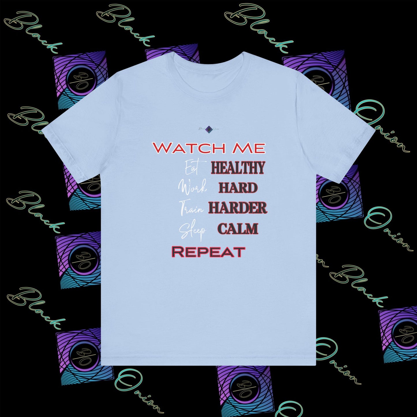 BlackOnion "Watch Me" T-Shirt with Workout Motif V4 💪🔥