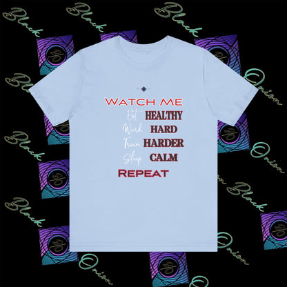 BlackOnion "Watch Me" T-Shirt with Workout Motif V4 💪🔥