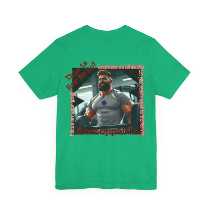 BlackOnion T-shirt with Workout Motif “Unstoppable “💪🔥🫵