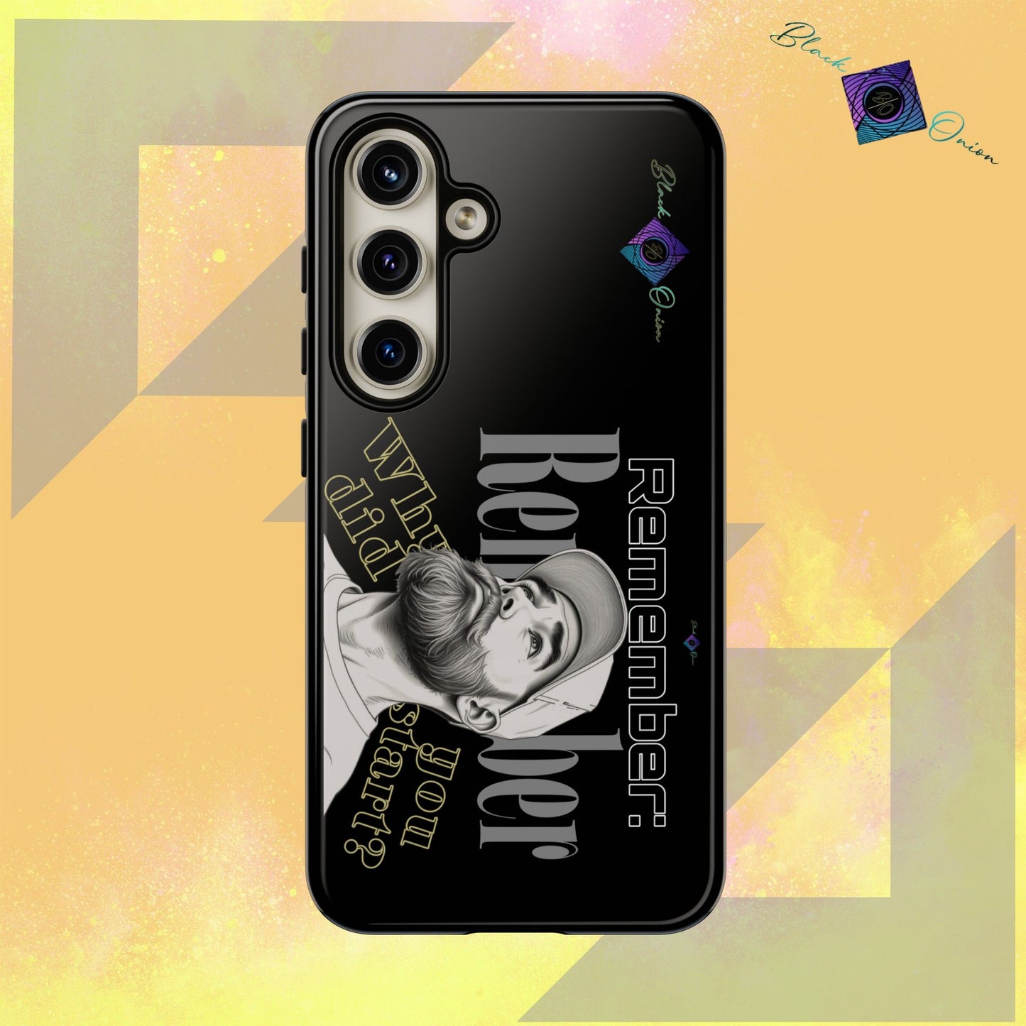 BlackOnion Brand New Phone Case - with Motivational Workout Motif’Remember ‘💪🔥🫵
