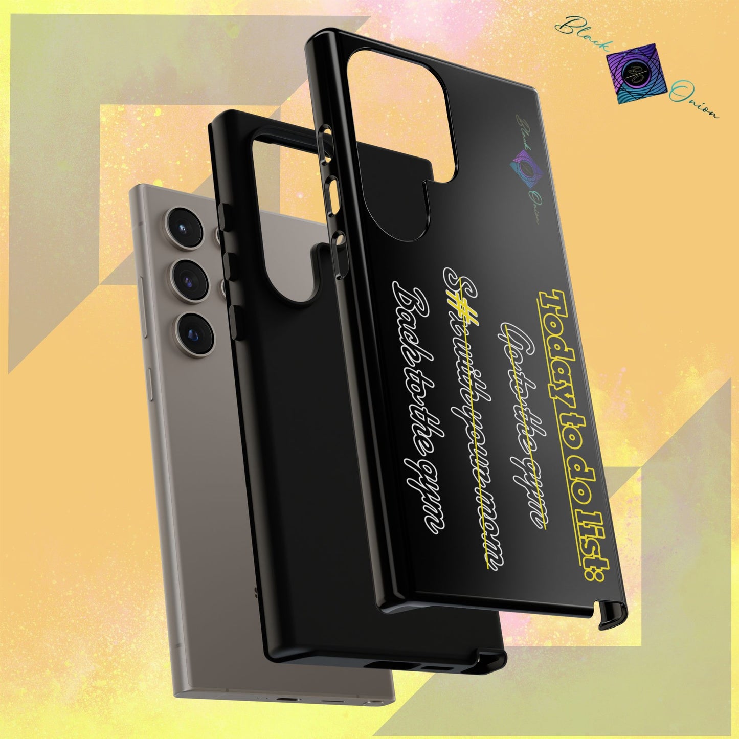 BlackOnion Brand New Phone Case - with Motivational Workout Motif’Today to do list ‘💪🔥🫵