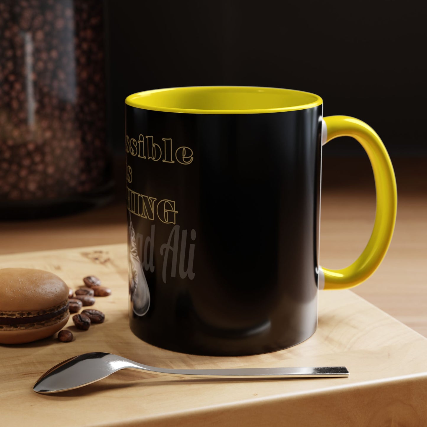 BlackOnion Coffee Mug - 11oz with Workout Motif ‘Impossible is nothing’🔥💪🫵