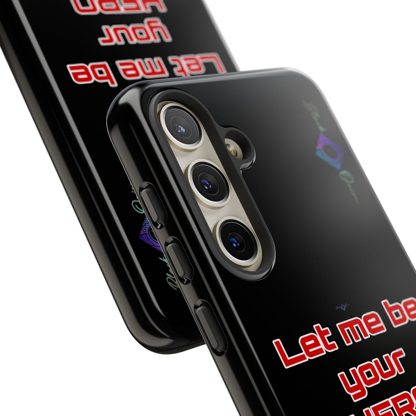 BlackOnion Brand New Phone Case - with Motivational Workout Motif’Let me be your Hero ‘💪🔥🫵