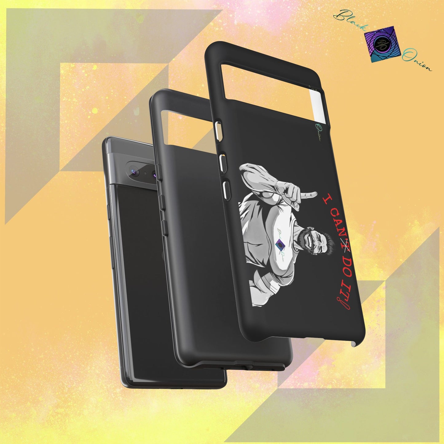 BlackOnion Brand New Phone Case - with Motivational Workout Motif’I Can Do It ‘💪🔥🫵