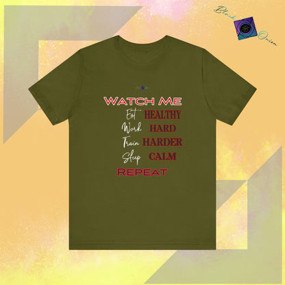 BlackOnion  T-Shirt with Workout Motif V4 ‘ Watch Me’💪🔥🫵