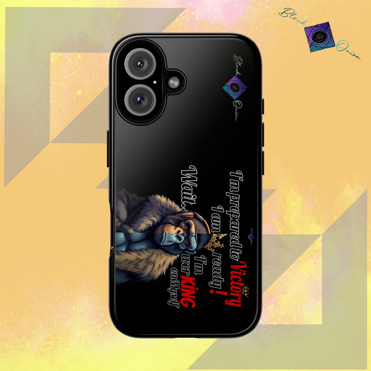 BlackOnion Brand New Phone Case - with Motivational Workout Motif’Victory 👑‘💪🔥🫵