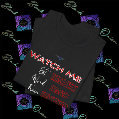 BlackOnion "Watch Me" T-Shirt with Workout Motif V4 💪🔥