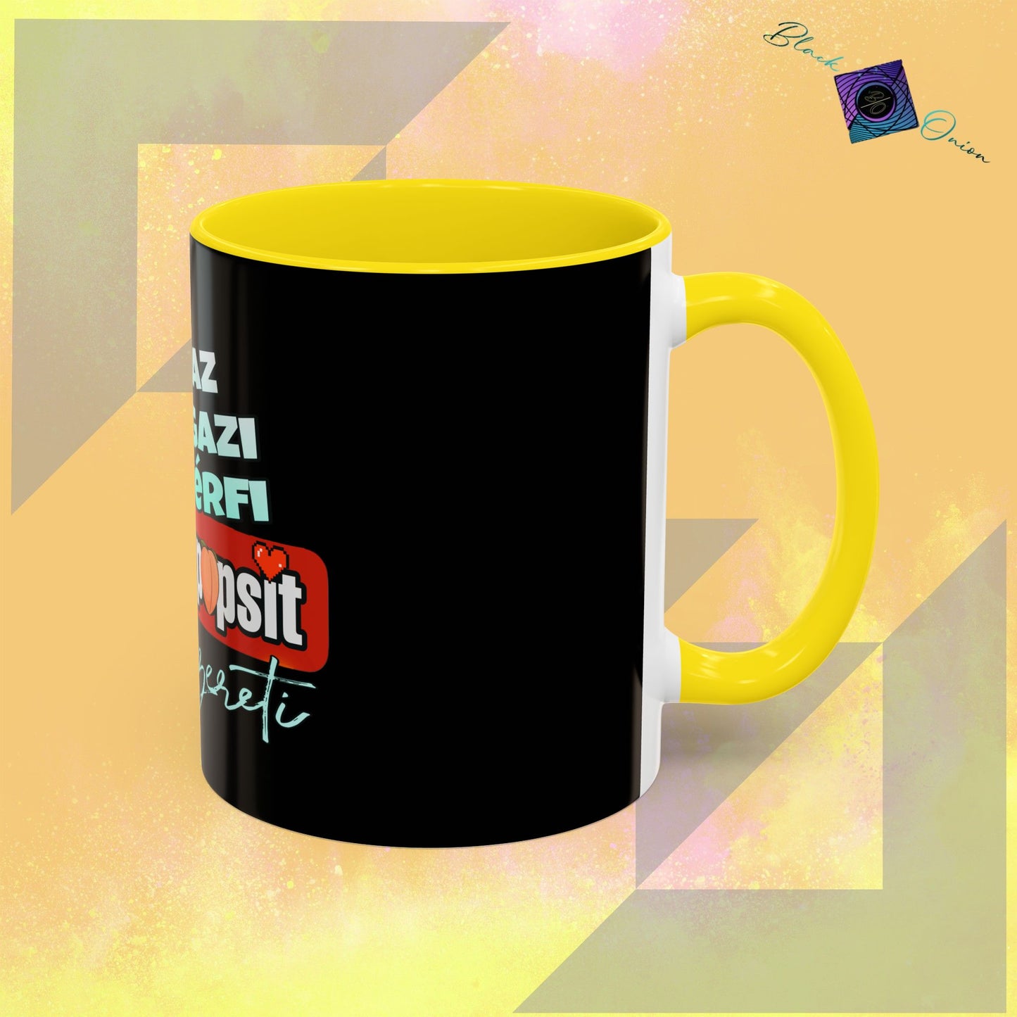 BlackOnion Coffee Mug Serial 2 with Workout Motif ‘Az igazi férfiak a kerek popsit szeretik ‘🫵🔥💪