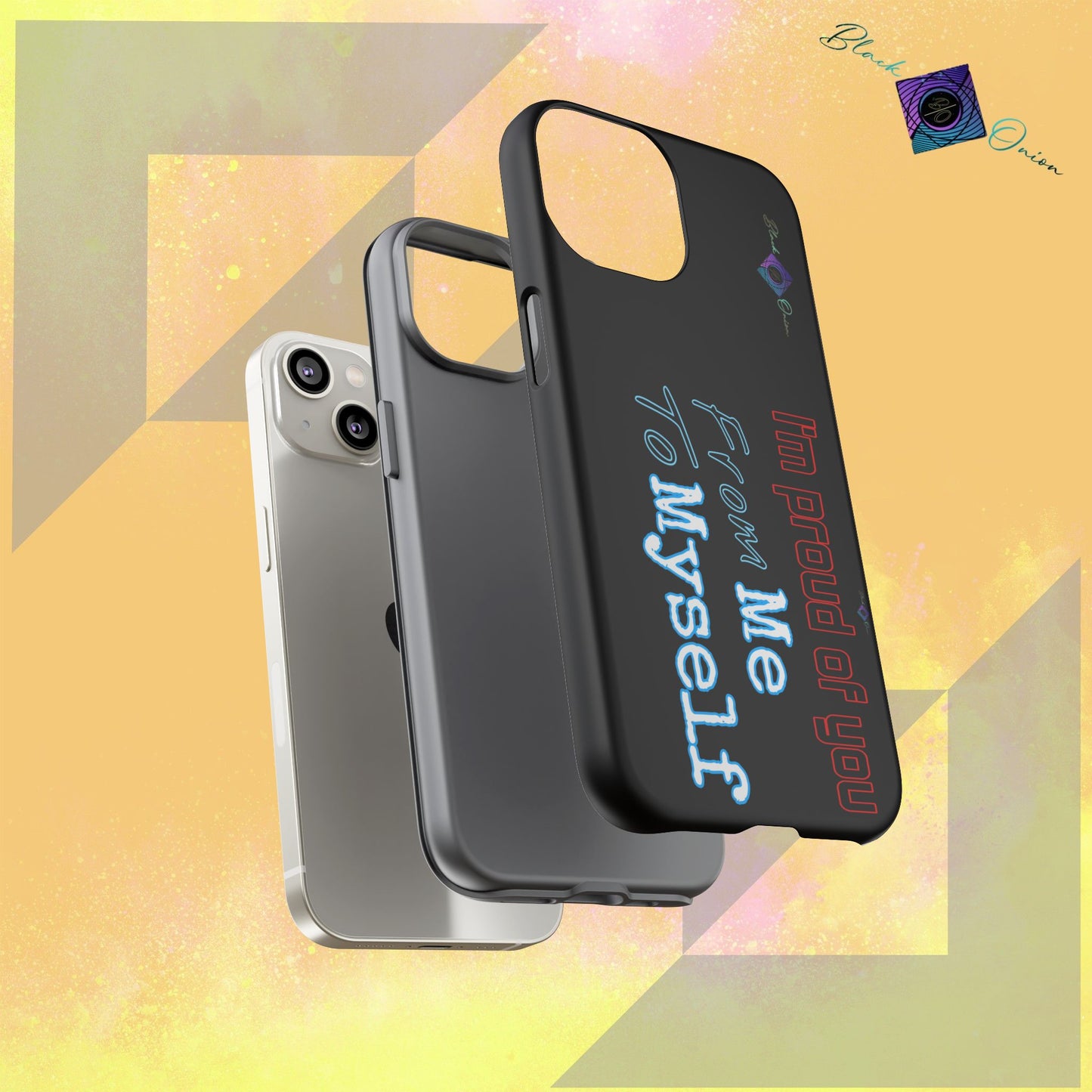BlackOnion Brand New Phone Case - with Motivational Workout Motif’I’m proud of you ‘💪🔥🫵