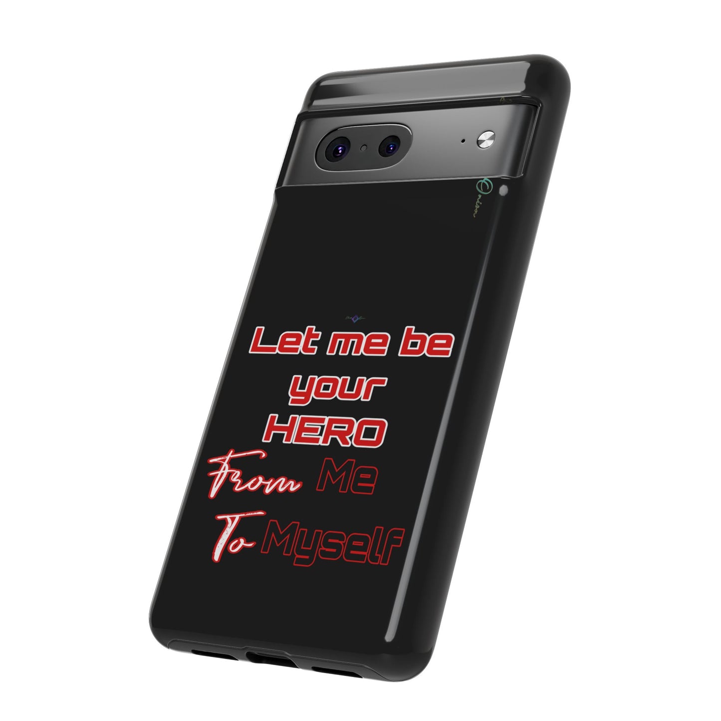 BlackOnion Brand New Phone Case - with Motivational Workout Motif’Let me be your Hero ‘💪🔥🫵