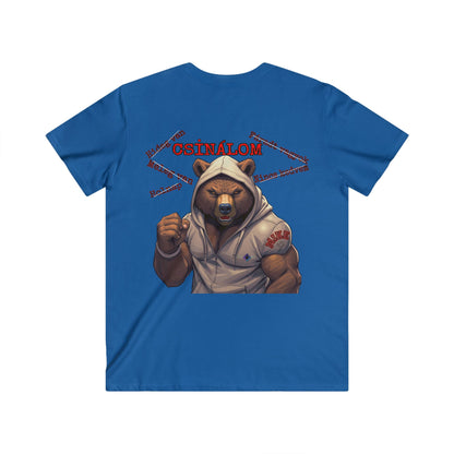 BlackOnion Men's V-Neck T-Shirt with Workout Motif ‘Mike 13’💪🔥🫵