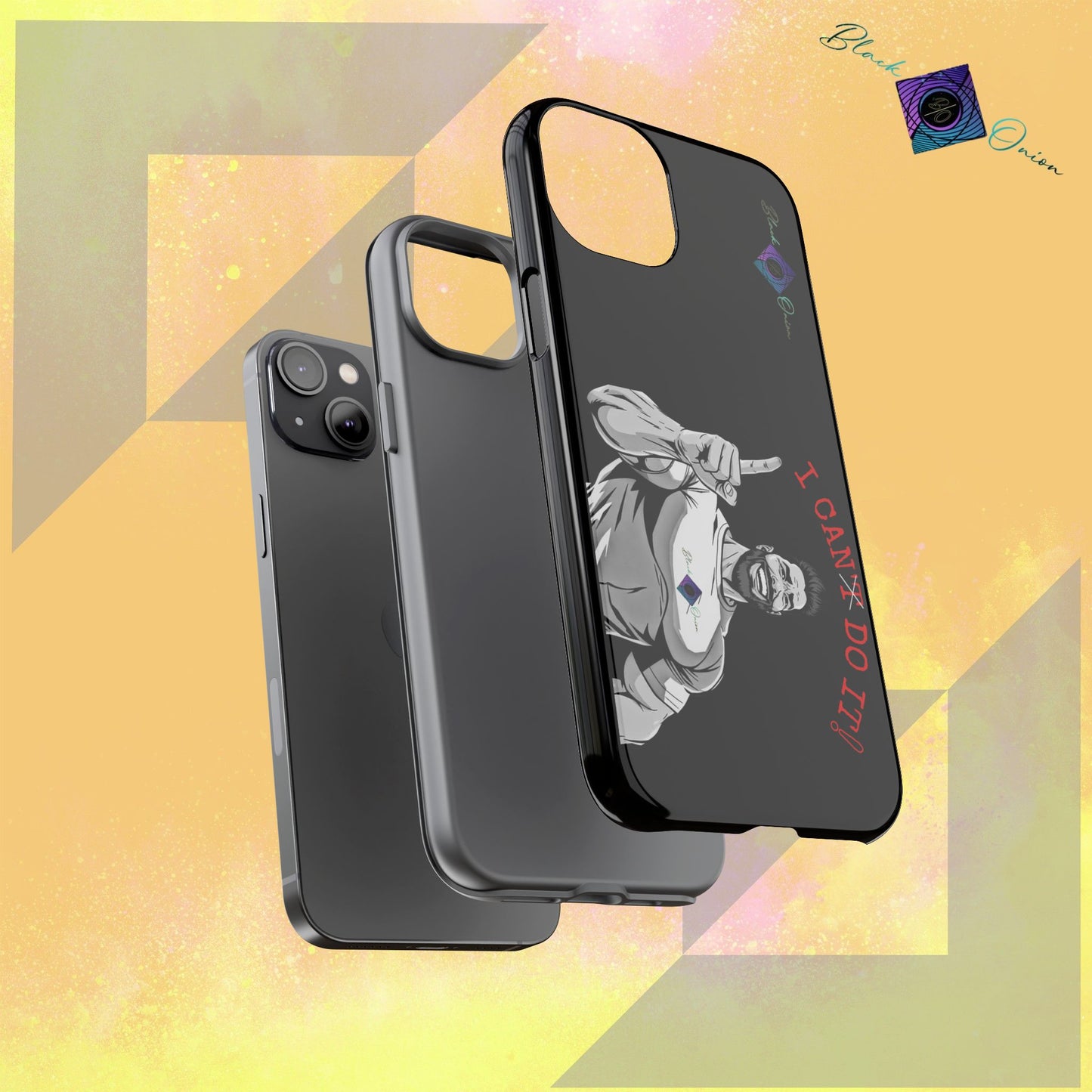 BlackOnion Brand New Phone Case - with Motivational Workout Motif’I Can Do It ‘💪🔥🫵