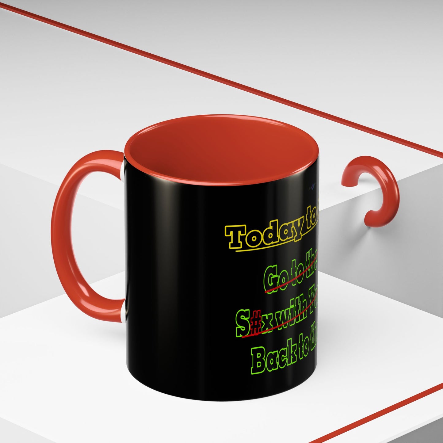 BlackOnion Coffee Mug 2 with Workout Motif ‘Today To Do List V2’🫵🔥💪