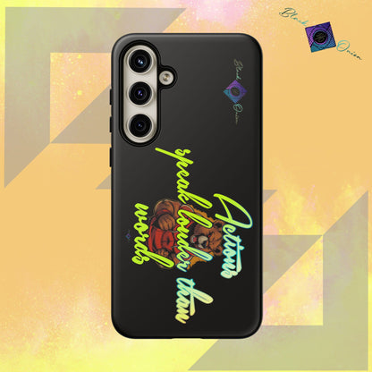 BlackOnion Brand New Phone Case - with Motivational Workout Motif ‘Actions speak lauder ‘💪🔥🫵