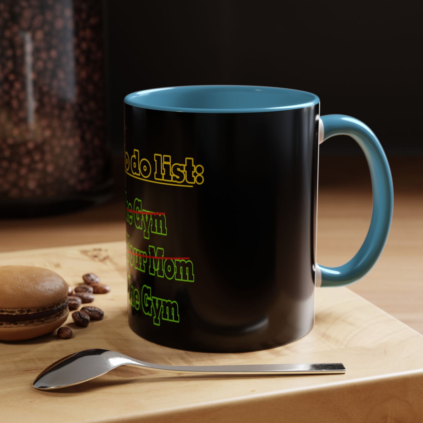BlackOnion Coffee Mug 2 with Workout Motif ‘Today To Do List V2’🫵🔥💪