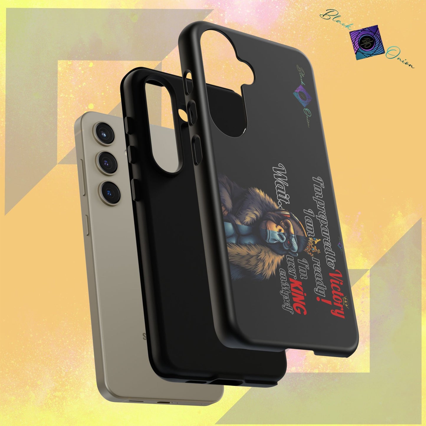 BlackOnion Brand New Phone Case - with Motivational Workout Motif’Victory 👑‘💪🔥🫵