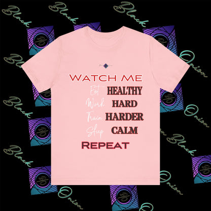 BlackOnion "Watch Me" T-Shirt with Workout Motif V3  💪🔥