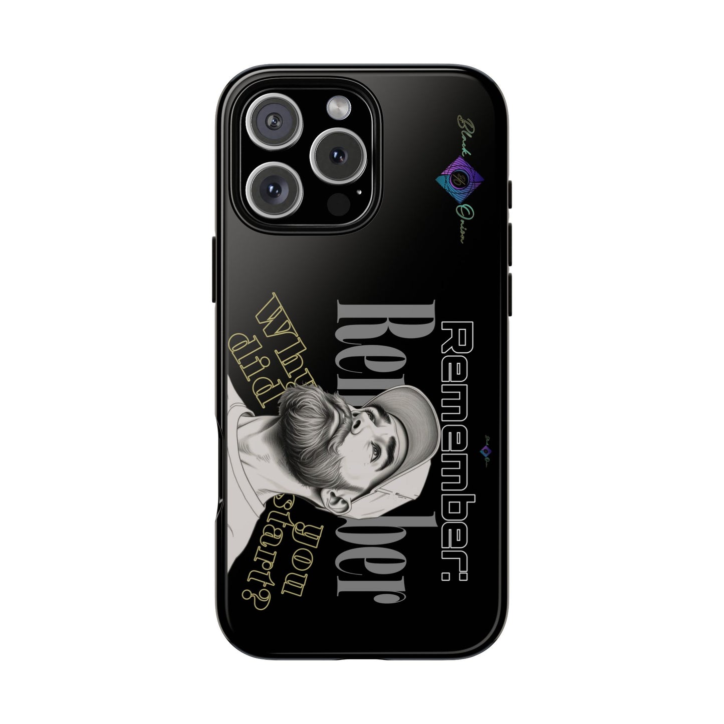 BlackOnion Brand New Phone Case - with Motivational Workout Motif’Remember ‘💪🔥🫵