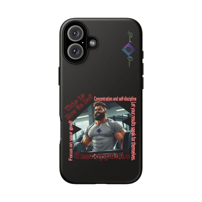 BlackOnion Brand New Phone Case - with Motivational Workout Motif’Unstoppable ‘💪🔥🫵