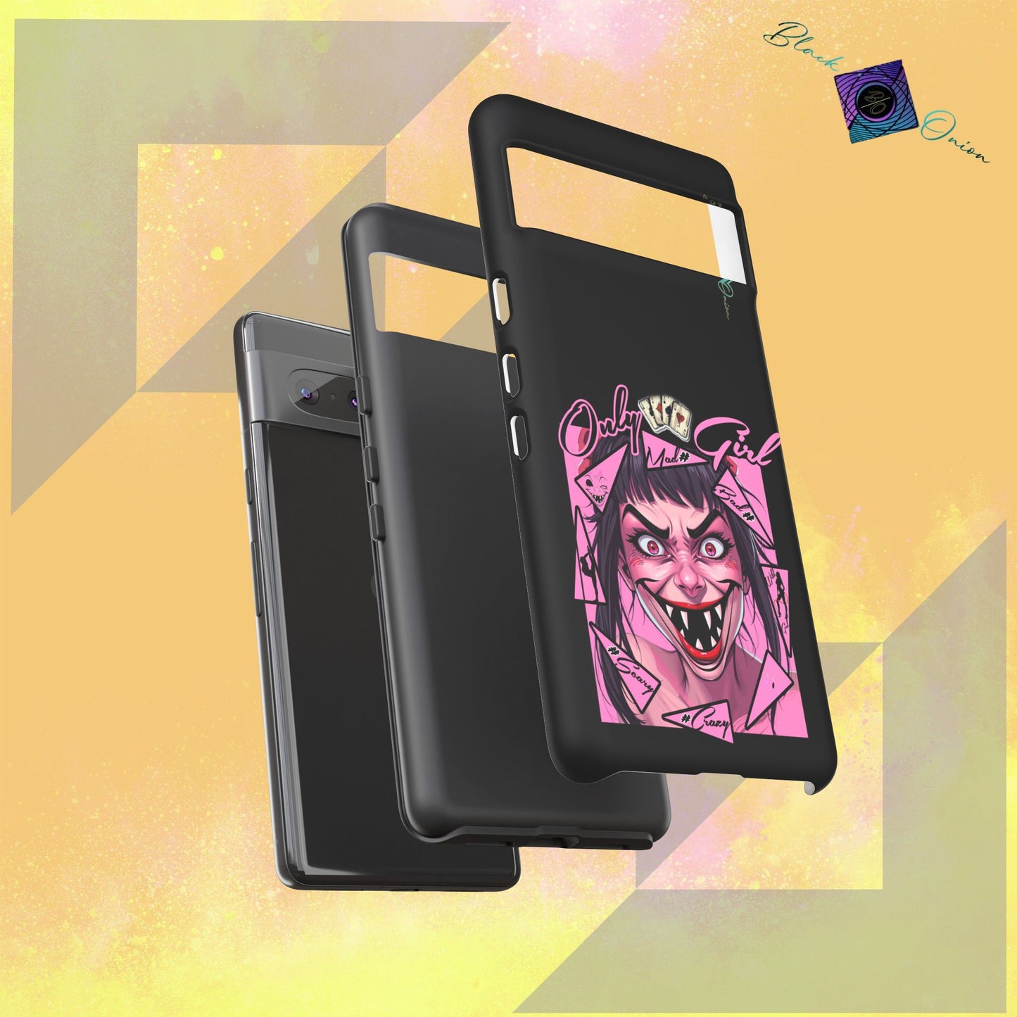 BlackOnion Brand New Phone Case - with Motivational Workout Motif’ Mad Girl💋🌸 ‘🔥🫵