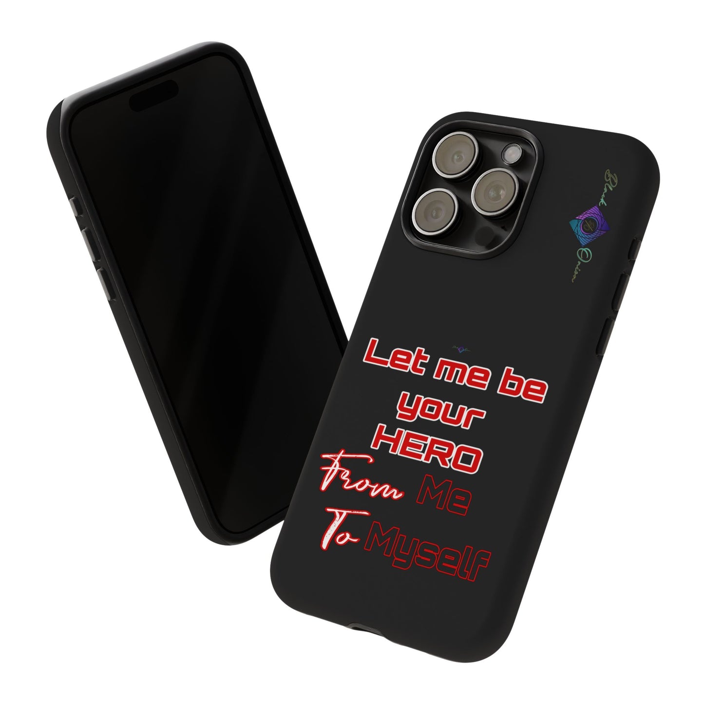 BlackOnion Brand New Phone Case - with Motivational Workout Motif’Let me be your Hero ‘💪🔥🫵