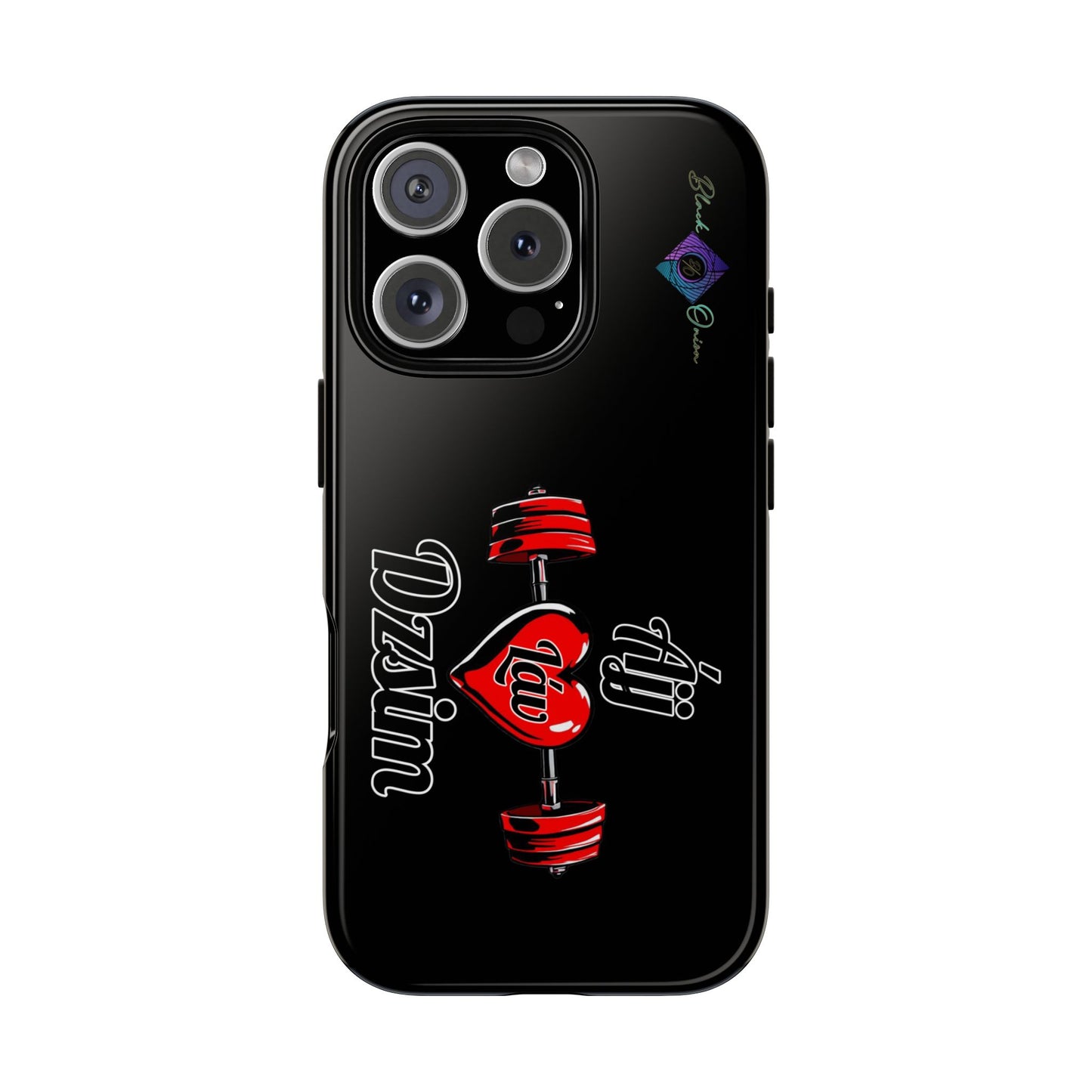 BlackOnion Brand New Phone Case - with Motivational Workout Motif’Ájj Láv Dzsim ‘💪🔥🫵