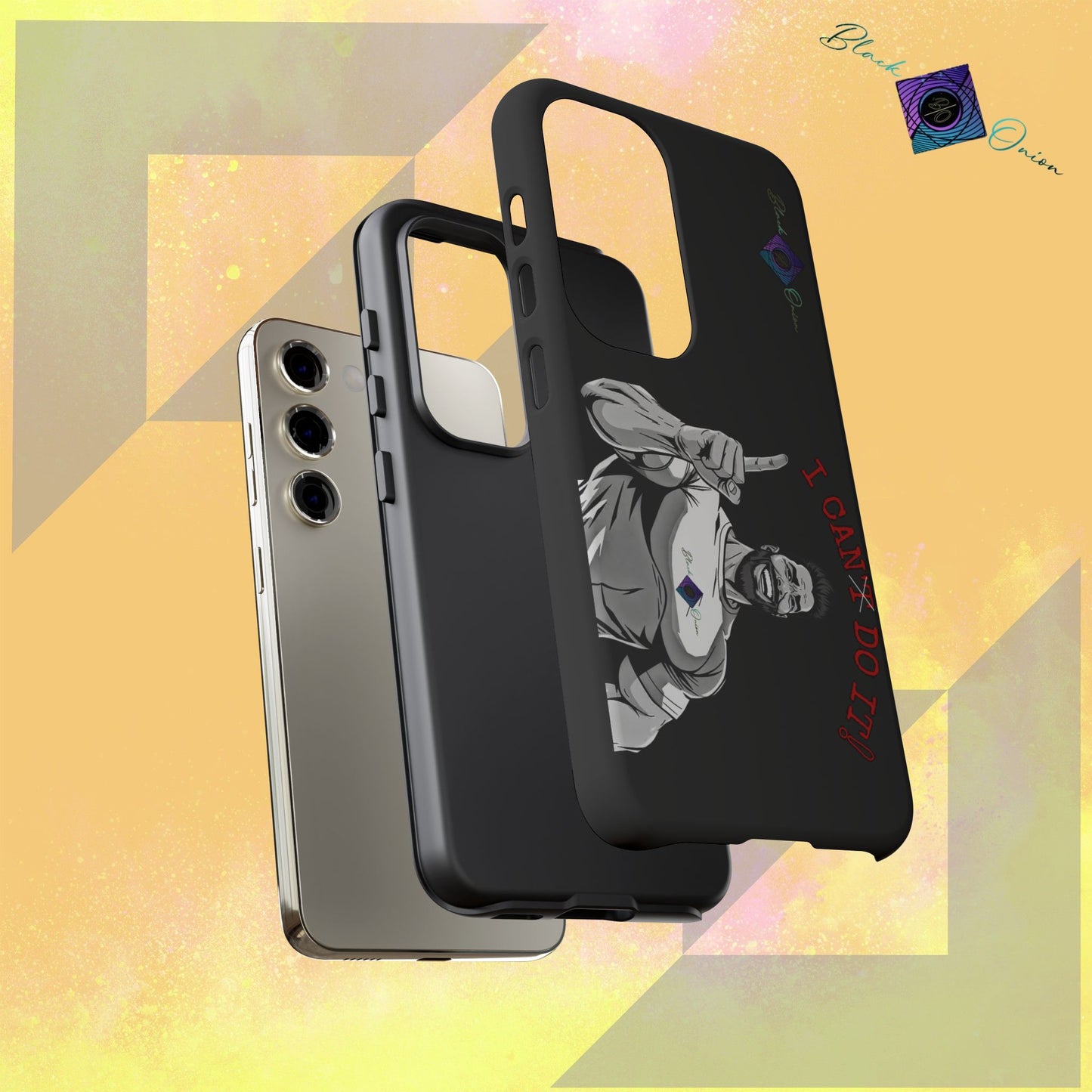 BlackOnion Brand New Phone Case - with Motivational Workout Motif’I Can Do It ‘💪🔥🫵