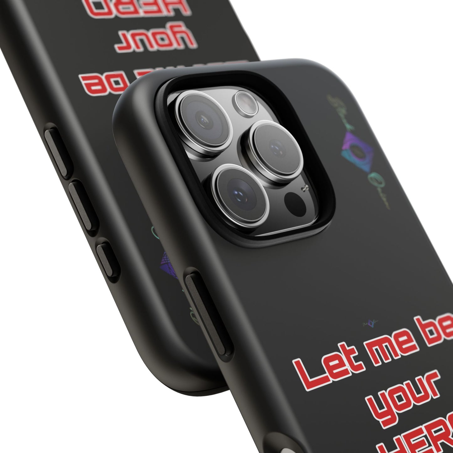 BlackOnion Brand New Phone Case - with Motivational Workout Motif’Let me be your Hero ‘💪🔥🫵
