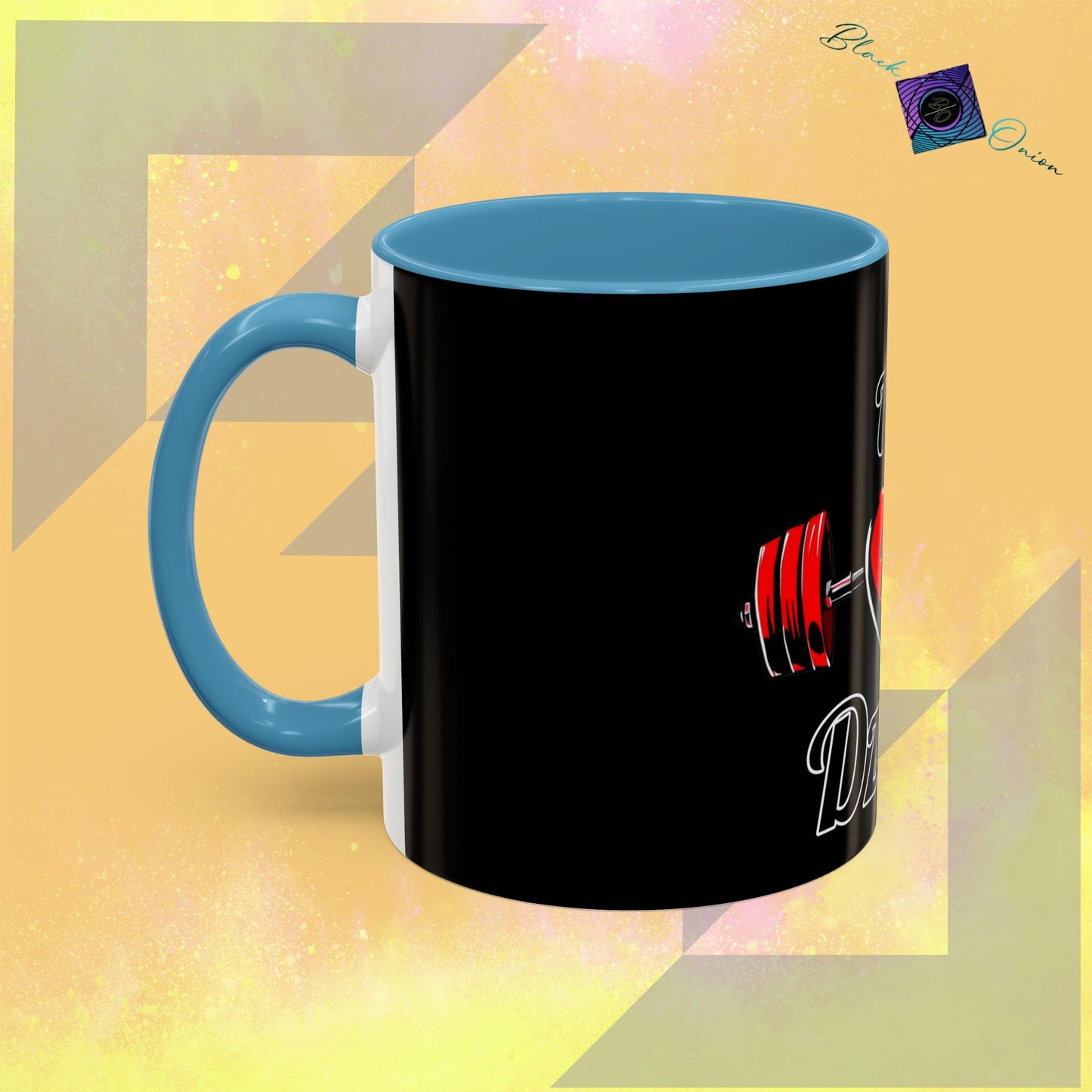 BlackOnion Coffee Mug - 11oz with Workout Motif ‘ÁjjLávDzsi’🔥💪🫵