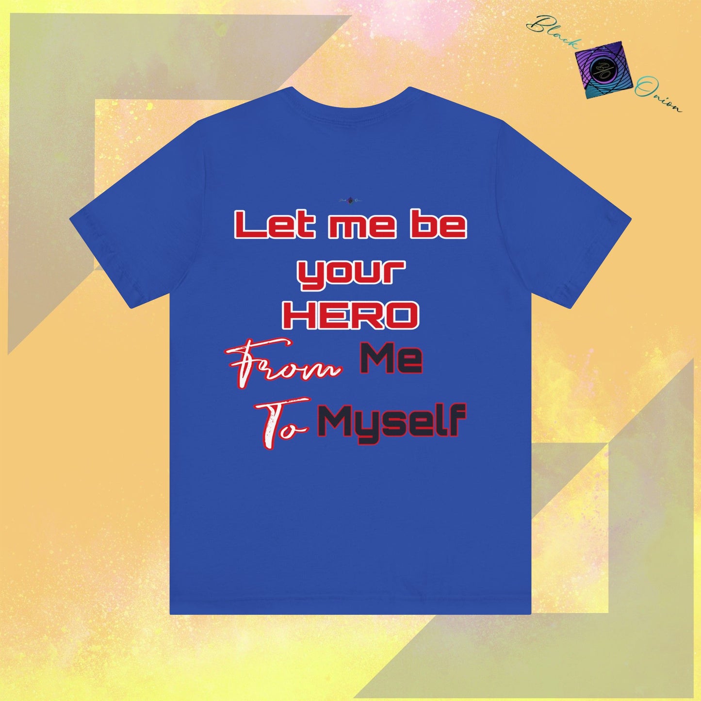BlackOnion T-Shirt with Workout Motif “Let me be your Hero” 🫵🔥💪