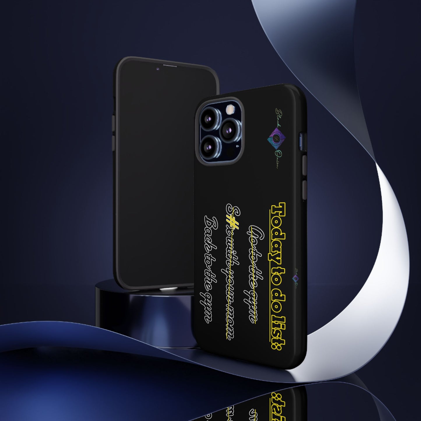 BlackOnion Brand New Phone Case - with Motivational Workout Motif’Today to do list ‘💪🔥🫵