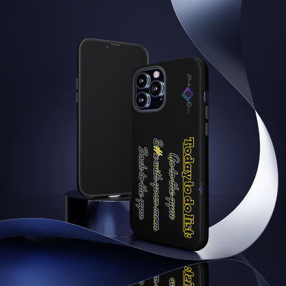 BlackOnion Brand New Phone Case - with Motivational Workout Motif’Today to do list ‘💪🔥🫵