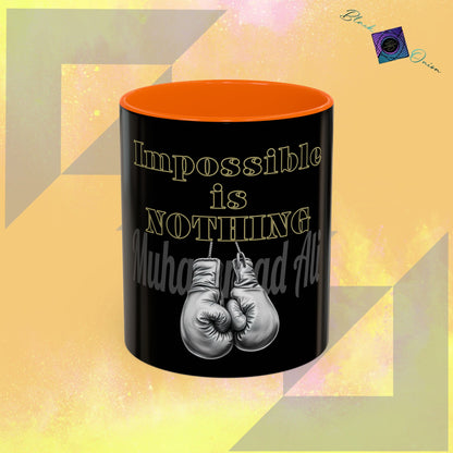 BlackOnion Coffee Mug - 11oz with Workout Motif ‘Impossible is nothing’🔥💪🫵