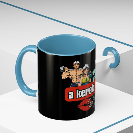 BlackOnion Coffee Mug Serial 2 with Workout Motif ‘Az igazi férfiak a kerek popsit szeretik ‘🫵🔥💪