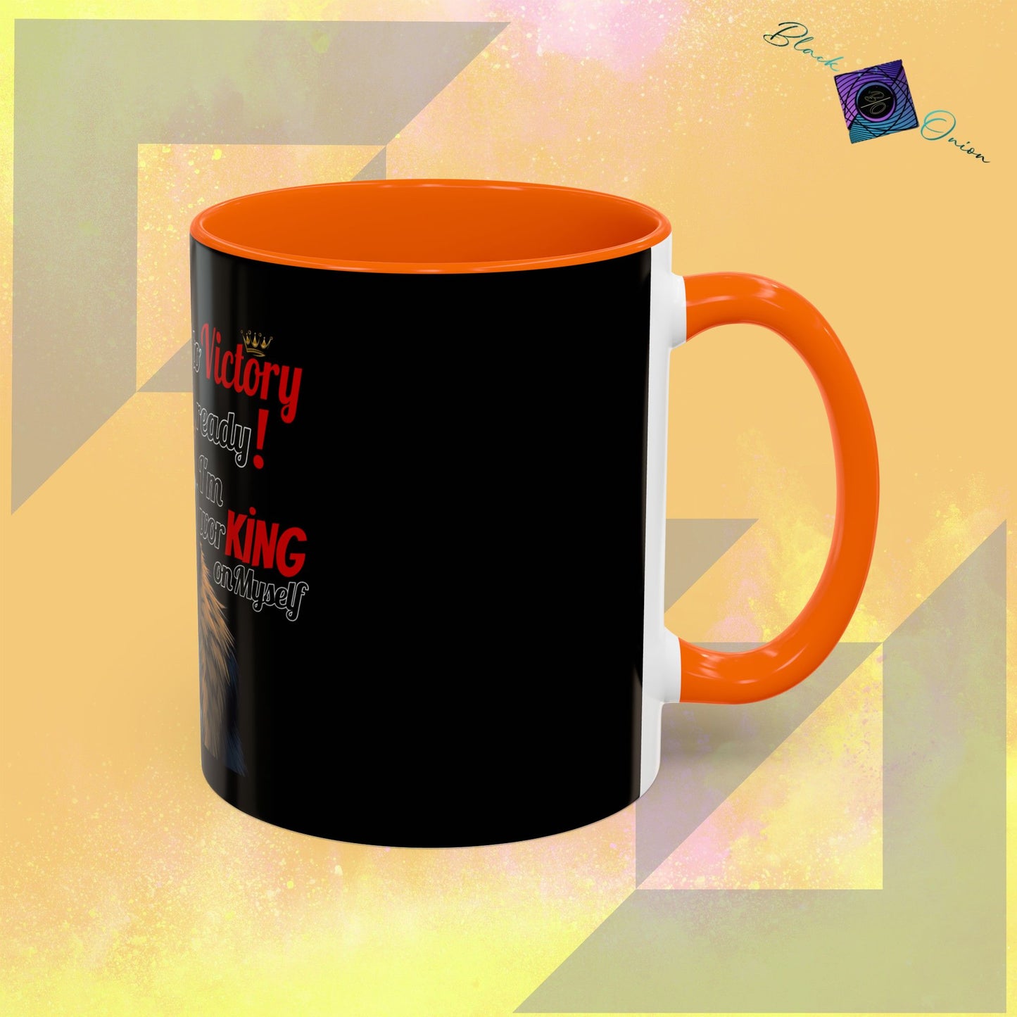 BlackOnion Coffee Mug 2 with Workout Motif ‘Victory V2’🫵🔥💪
