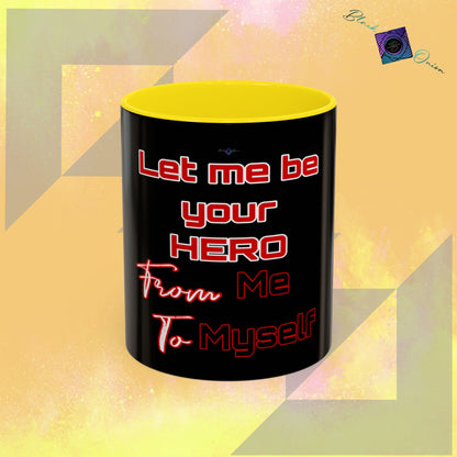 BlackOnion Coffee Mug Serial 2 with Workout Motif ‘Let me be your Hero’🫵🔥💪