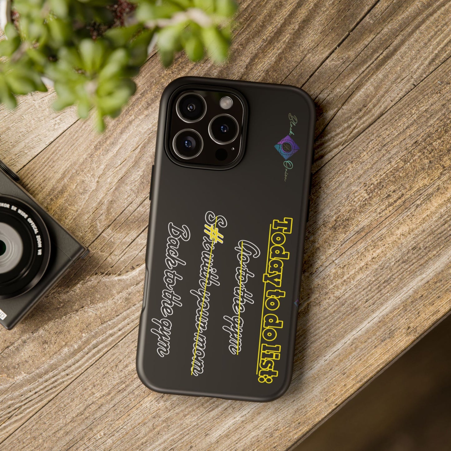 BlackOnion Brand New Phone Case - with Motivational Workout Motif’Today to do list ‘💪🔥🫵