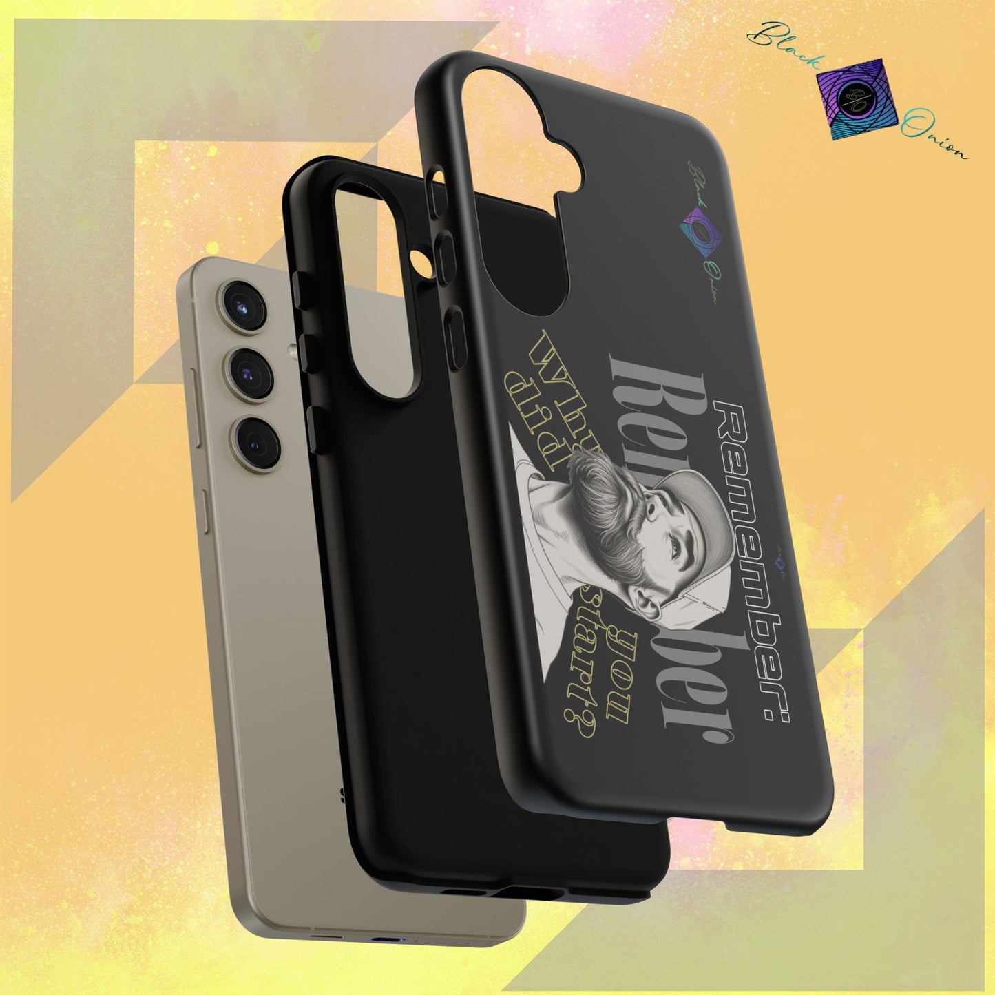 BlackOnion Brand New Phone Case - with Motivational Workout Motif’Remember ‘💪🔥🫵